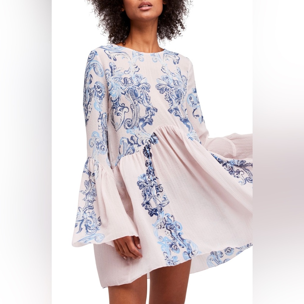 Free People (Intimately) Printed Symphony Sheer Slip Dress (NWOT)